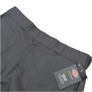 Dickies Womens Grey Loose Fit Double Knee Straight Work Pants Size 14/34 Regular